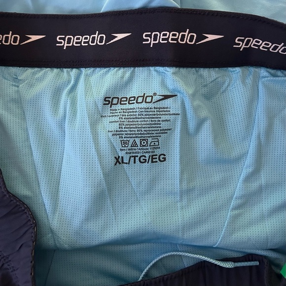 NWT Speedo Men's Tech Volley UPF50+
Swim Shorts trunks Size XL Blue Blocks - Picture 7 of 9